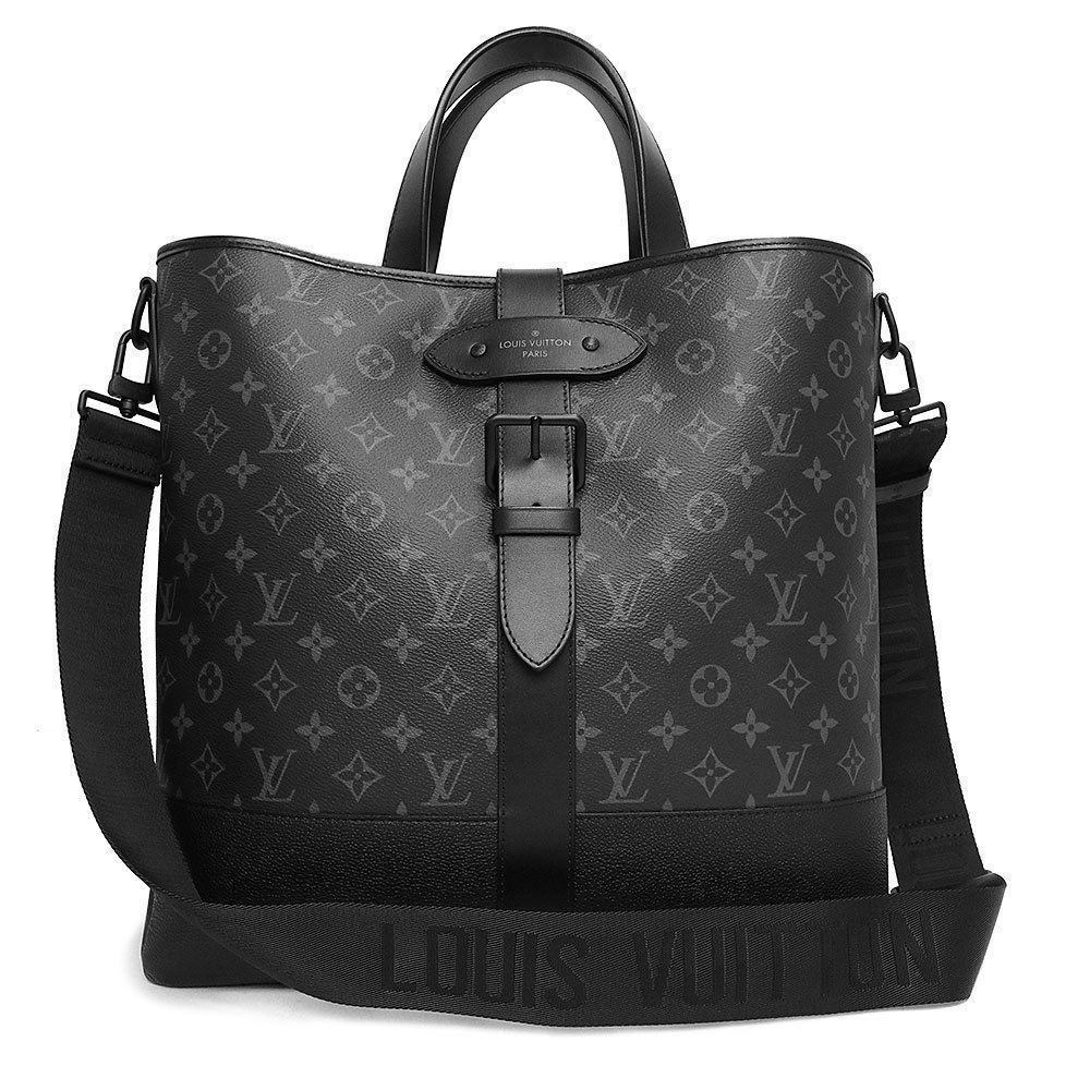 Saumur Tote Handbag Shoulder Bag 2way Diagonal Hanging Monogram Black